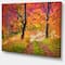 Designart - Bright Colorful Fall Trees in Forest - Large Landscape Canvas Art Print